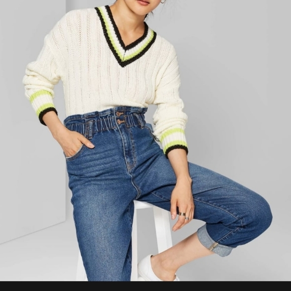 wild fable Sweaters - Cream v-neck sweater